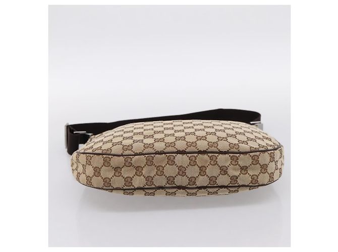 Borsa a Tracolla GUCCI GG Canvas Beige Silver 122790 Auth am12405V Argento - vista 9