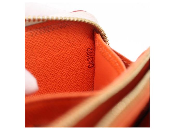 LOUIS VUITTON Monogram Multicolor Zippy Wallet White Orange M60241 Auth BA14910V Bianco Arancione - vista 11
