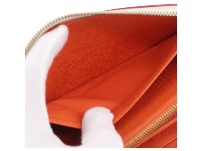 LOUIS VUITTON Monogram Multicolor Zippy Wallet White Orange M60241 Auth BA14910V Bianco Arancione - vista 19