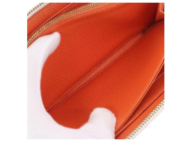 LOUIS VUITTON Monogram Multicolor Zippy Wallet White Orange M60241 Auth BA14910V Bianco Arancione - vista 21
