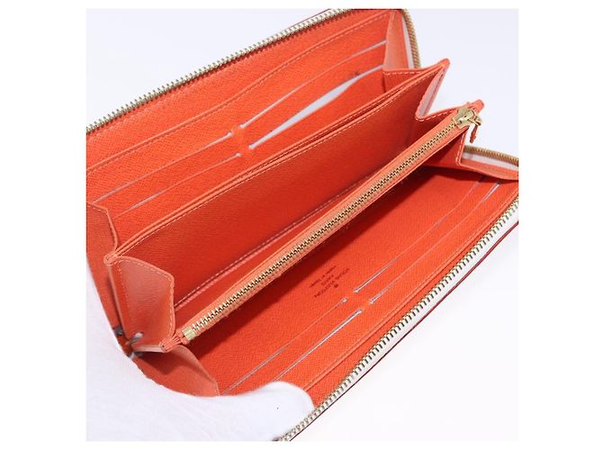 LOUIS VUITTON Monogram Multicolor Zippy Wallet White Orange M60241 Auth BA14910V Bianco Arancione - vista 9