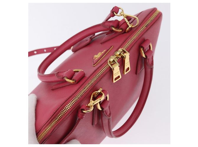 Borsa a mano PRADA Galleria Saffiano 2way Pink Gold Auth 198736V Rosa D'oro - vista 14
