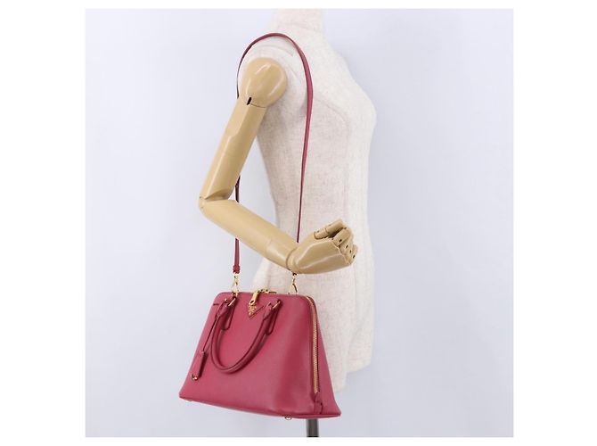 Borsa a mano PRADA Galleria Saffiano 2way Pink Gold Auth 198736V Rosa D'oro - vista 34