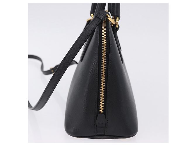 Borsa a mano PRADA pelle Saffiano 2way Nero Oro Auth 198741V D'oro - vista 3