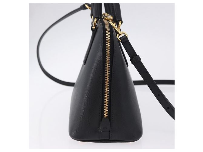 Borsa a mano PRADA pelle Saffiano 2way Nero Oro Auth 198741V D'oro - vista 4