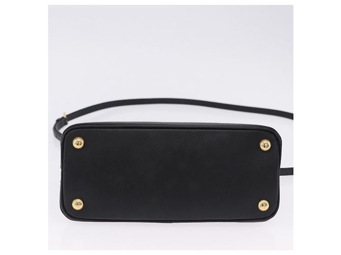 Borsa a mano PRADA pelle Saffiano 2way Nero Oro Auth 198741V D'oro - vista 5