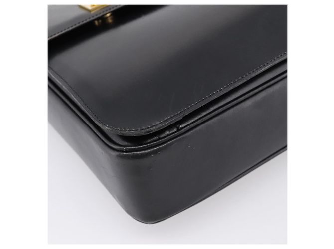 Céline Borsa a tracolla CELINE in pelle nera e oro Auth mr2828 Nero D'oro - vista 14