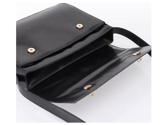 Céline Borsa a tracolla CELINE in pelle nera e oro Auth mr2828 Nero D'oro - vista 17
