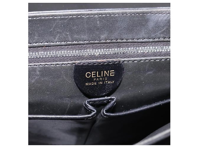 Céline Borsa a tracolla CELINE in pelle nera e oro Auth mr2828 Nero D'oro - vista 18