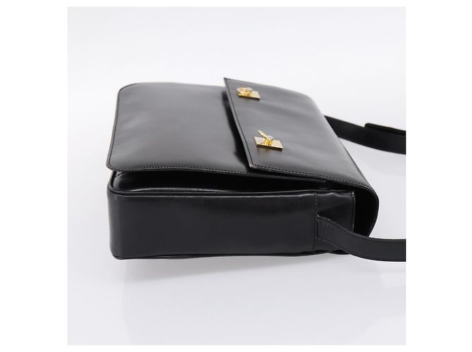 Céline Borsa a tracolla CELINE in pelle nera e oro Auth mr2828 Nero D'oro - vista 4