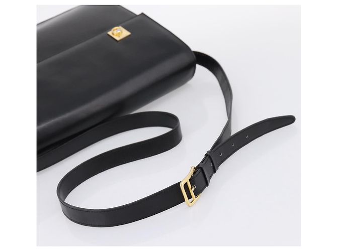 Céline Borsa a tracolla CELINE in pelle nera e oro Auth mr2828 Nero D'oro - vista 7