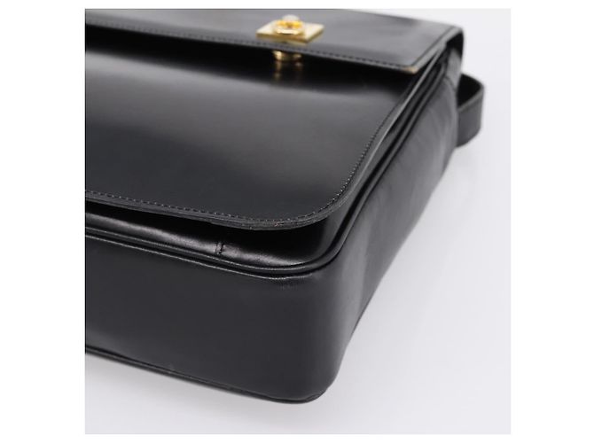 Céline Borsa a tracolla CELINE in pelle nera e oro Auth mr2828 Nero D'oro - vista 9