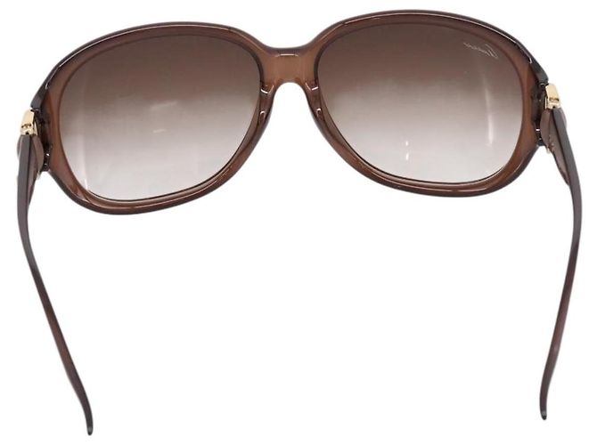 Occhiali da sole GUCCI Horsebit Plastica Marrone Oro Auth 198829A D'oro - vista 3