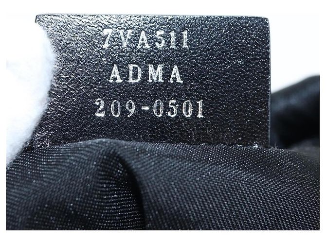 Pequin Borsa a Tracolla FENDI Pecan Canvas Pak Peking Nylon Argento Nero Auth 196280M - vista 11