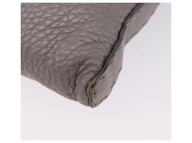 Borsa a spalla FENDI Celeria Leather Silver 8BT109 Auth BA14855 Argento - vista 15