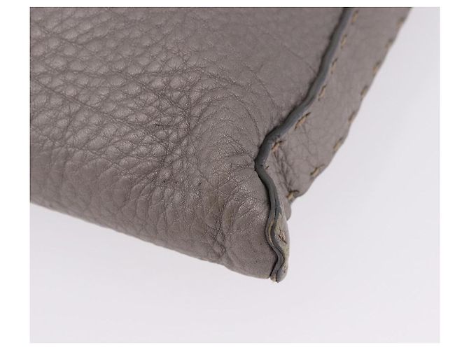 Borsa a spalla FENDI Celeria Leather Silver 8BT109 Auth BA14855 Argento - vista 17