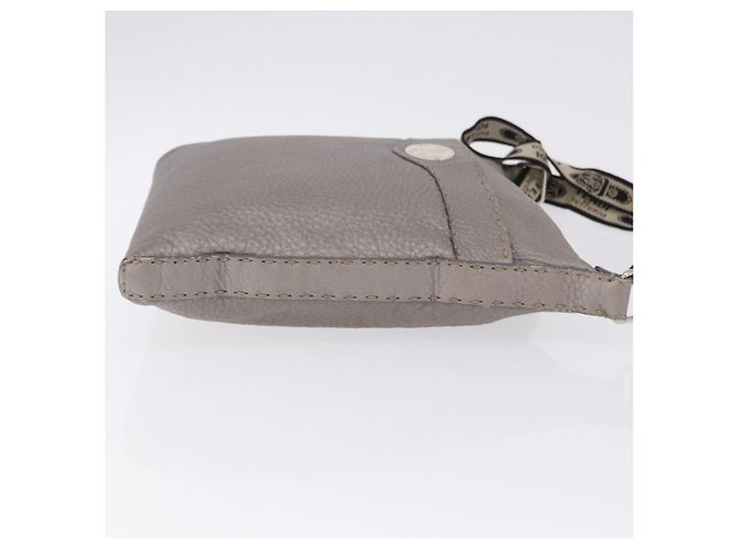 Borsa a spalla FENDI Celeria Leather Silver 8BT109 Auth BA14855 Argento - vista 3