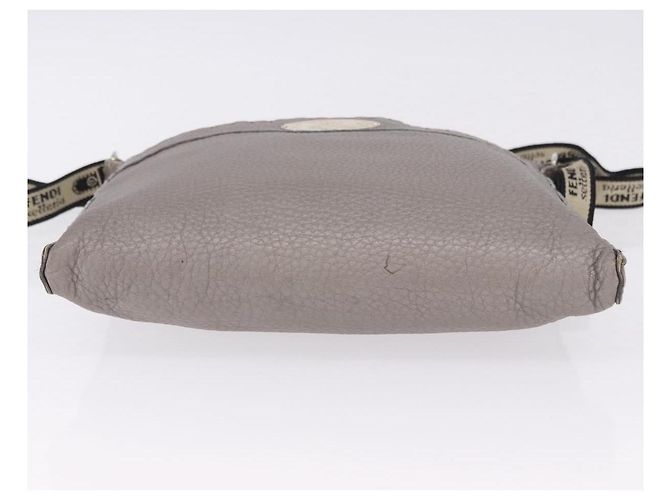 Borsa a spalla FENDI Celeria Leather Silver 8BT109 Auth BA14855 Argento - vista 5
