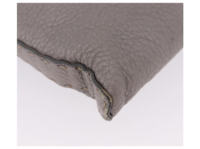 Borsa a spalla FENDI Celeria Leather Silver 8BT109 Auth BA14855 Argento - vista 9