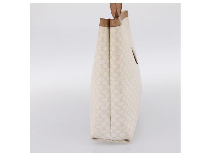 Céline CELINE Macadam Tote Bag PVC Leder Weiß Beige Auth 198626 - Ansicht 3