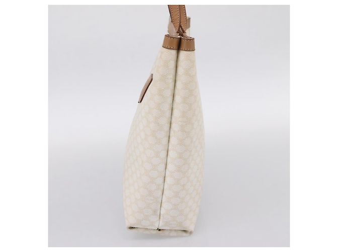 Céline CELINE Macadam Tote Bag PVC Leder Weiß Beige Auth 198626 - Ansicht 4