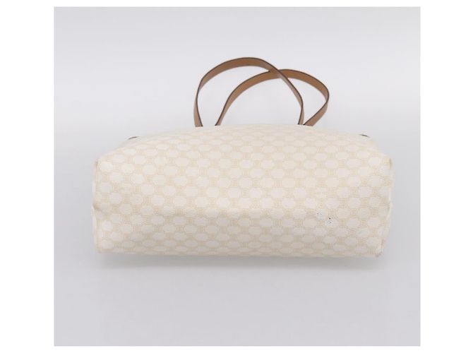 Céline CELINE Macadam Tote Bag PVC Leder Weiß Beige Auth 198626 - Ansicht 5