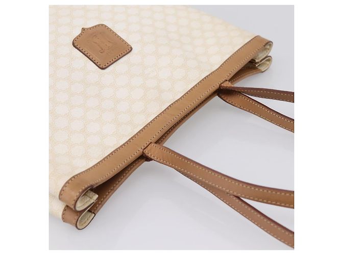 Céline CELINE Macadam Tote Bag PVC Leder Weiß Beige Auth 198626 - Ansicht 6