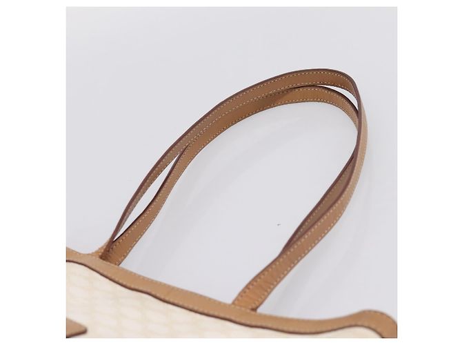 Céline CELINE Macadam Tote Bag PVC Leder Weiß Beige Auth 198626 - Ansicht 8