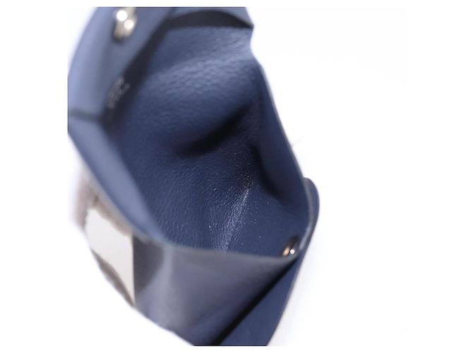Hermès Monedero HERMES Bastia de cuero Navy Auth 198834V Azul marino - vista 15