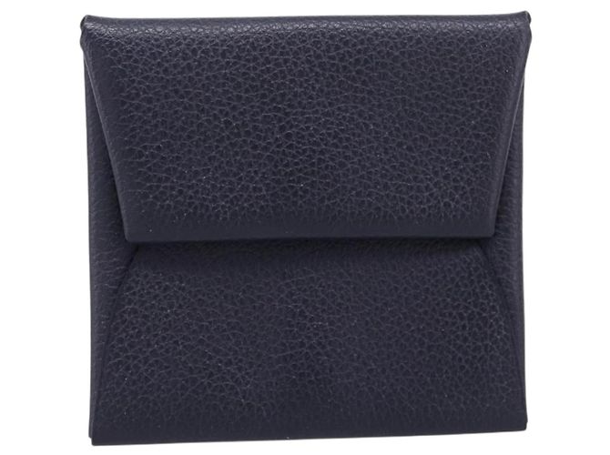Hermès Monedero HERMES Bastia de cuero Navy Auth 198834V Azul marino - vista 2