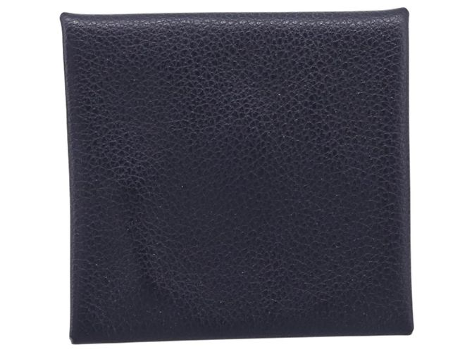 Hermès Monedero HERMES Bastia de cuero Navy Auth 198834V Azul marino - vista 3