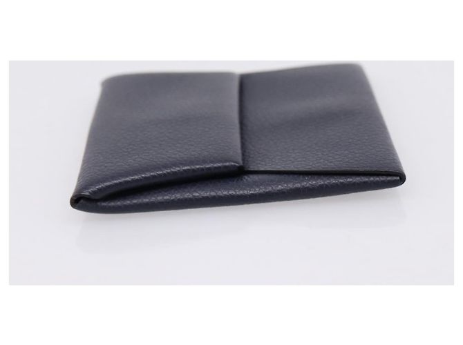 Hermès Monedero HERMES Bastia de cuero Navy Auth 198834V Azul marino - vista 4