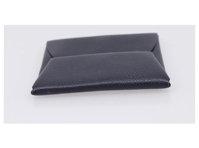 Hermès Monedero HERMES Bastia de cuero Navy Auth 198834V Azul marino - vista 6
