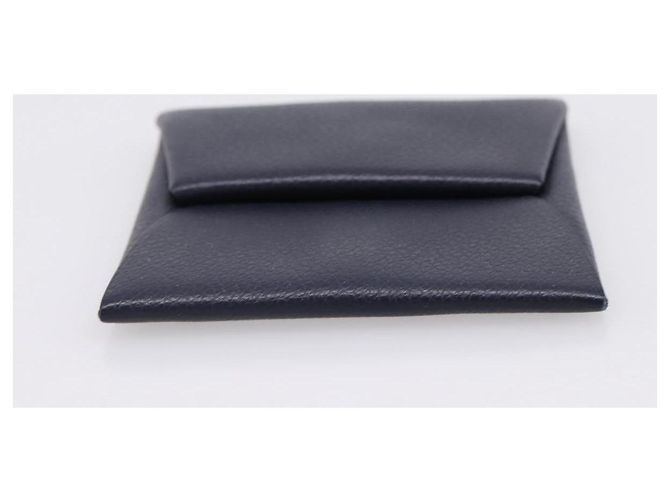 Hermès Monedero HERMES Bastia de cuero Navy Auth 198834V Azul marino - vista 7