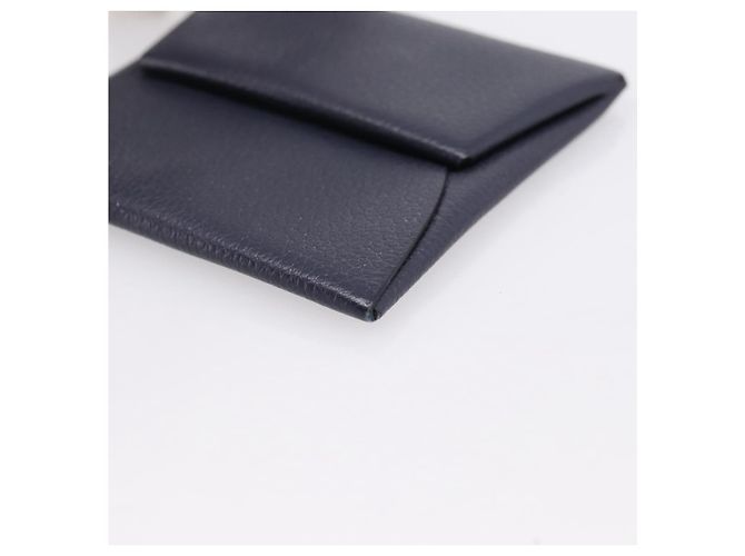 Hermès Monedero HERMES Bastia de cuero Navy Auth 198834V Azul marino - vista 8