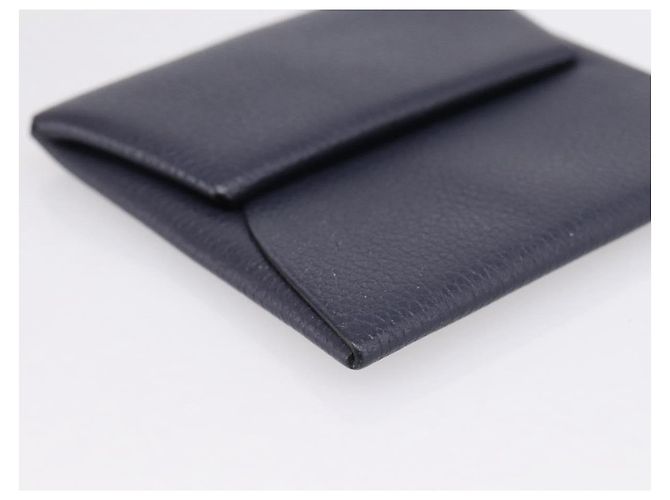 Hermès Monedero HERMES Bastia de cuero Navy Auth 198834V Azul marino - vista 9