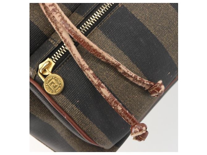 Pequin FENDI Pecan Rucksack PVC Leather Brown Gold Tone Auth 194161 Braun - Ansicht 10