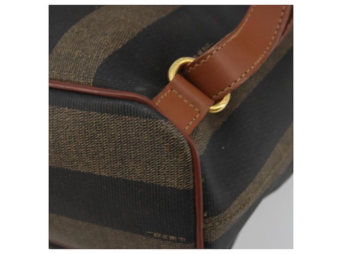 Pequin FENDI Pecan Rucksack PVC Leather Brown Gold Tone Auth 194161 Braun - Ansicht 17