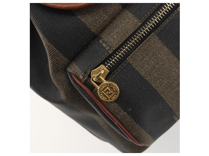 Pequin FENDI Pecan Rucksack PVC Leather Brown Gold Tone Auth 194161 Braun - Ansicht 20