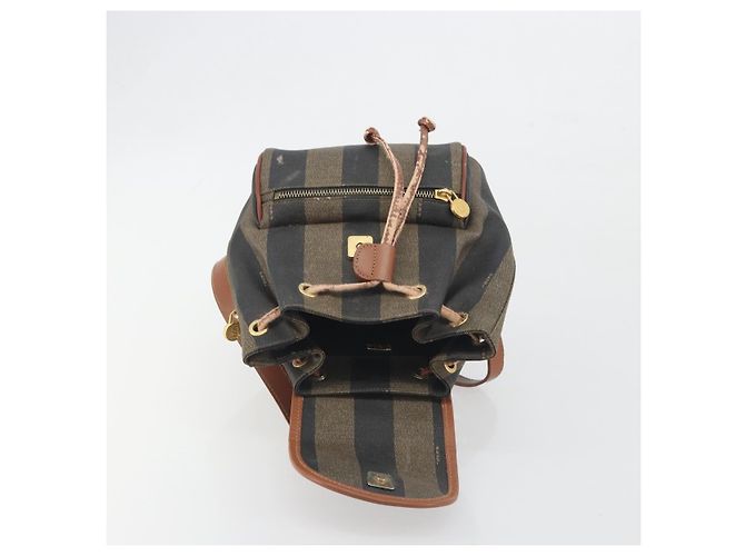 Pequin FENDI Pecan Rucksack PVC Leather Brown Gold Tone Auth 194161 Braun - Ansicht 21