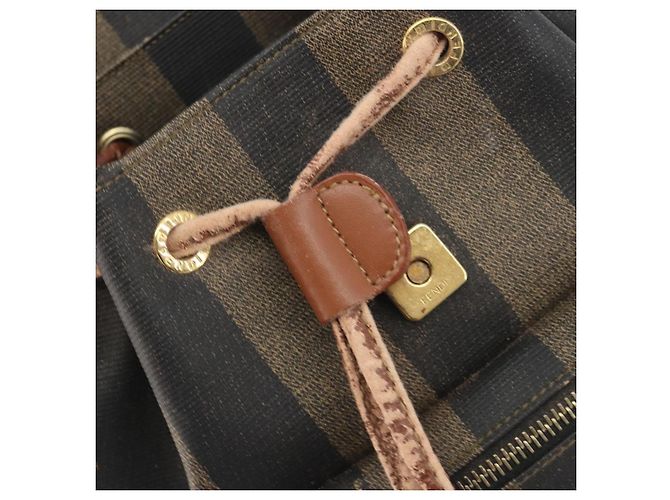 Pequin FENDI Pecan Rucksack PVC Leather Brown Gold Tone Auth 194161 Braun - Ansicht 22