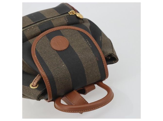 Pequin FENDI Pecan Rucksack PVC Leather Brown Gold Tone Auth 194161 Braun - Ansicht 6