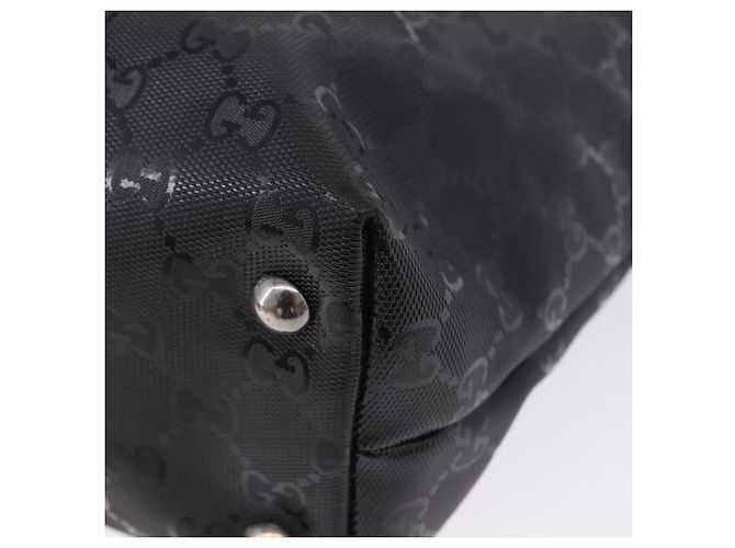 Borsa Tote GUCCI GG Implementation PVC Nero Argento 229848 Auth ka5714A - vista 11