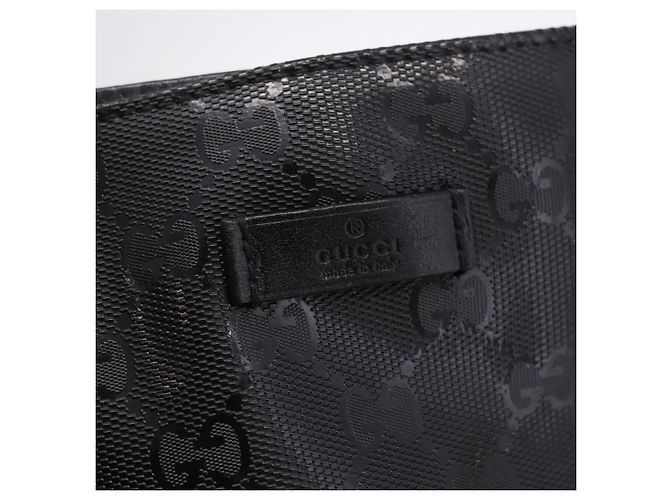 Borsa Tote GUCCI GG Implementation PVC Nero Argento 229848 Auth ka5714A - vista 14