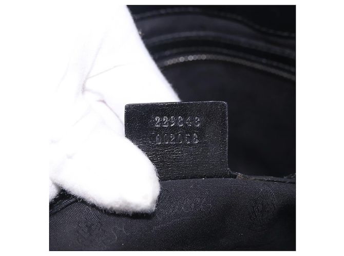Borsa Tote GUCCI GG Implementation PVC Nero Argento 229848 Auth ka5714A - vista 21