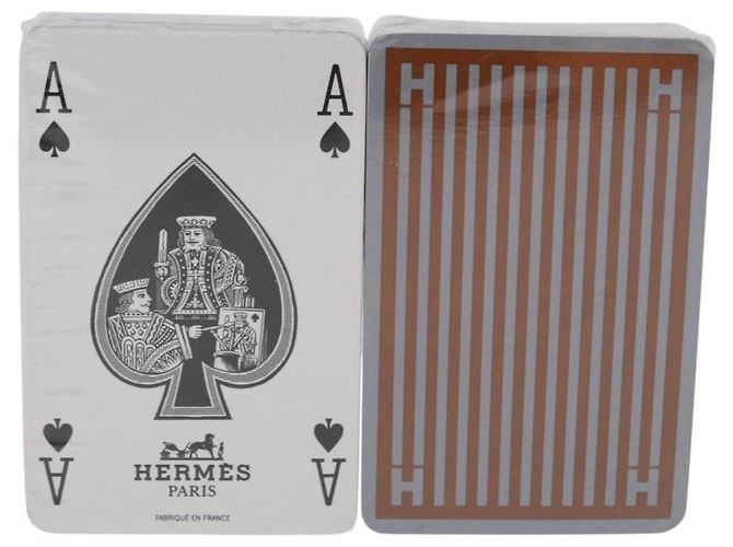 Hermès Carte da gioco HERMES carta Silver Auth BA15237V Argento - vista 3