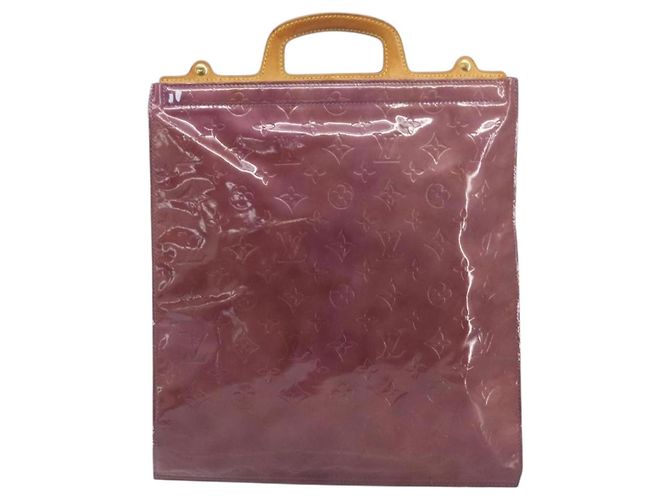 LOUIS VUITTON Monogram Vernis Stanton Hand Bag Viole M91079 LV Auth BA14859 Violet - vue 13