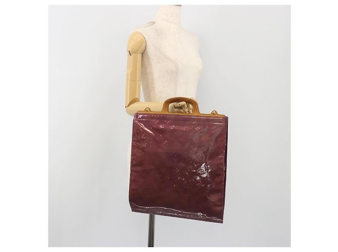 LOUIS VUITTON Monogram Vernis Stanton Hand Bag Viole M91079 LV Auth BA14859 Violet - vue 24