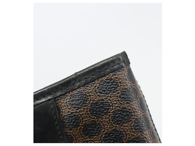 Céline Borsa Tote CELINE Macadam PVC Pelle Nero Tono Oro Auth BA14899 - vista 10