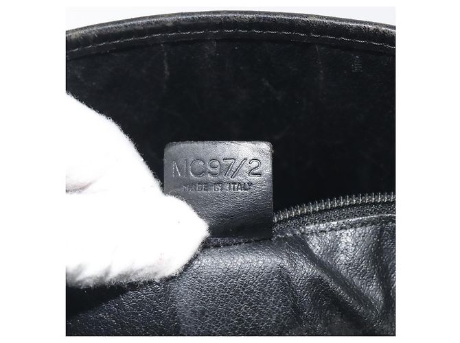 Céline Borsa Tote CELINE Macadam PVC Pelle Nero Tono Oro Auth BA14899 - vista 12